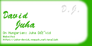 david juha business card